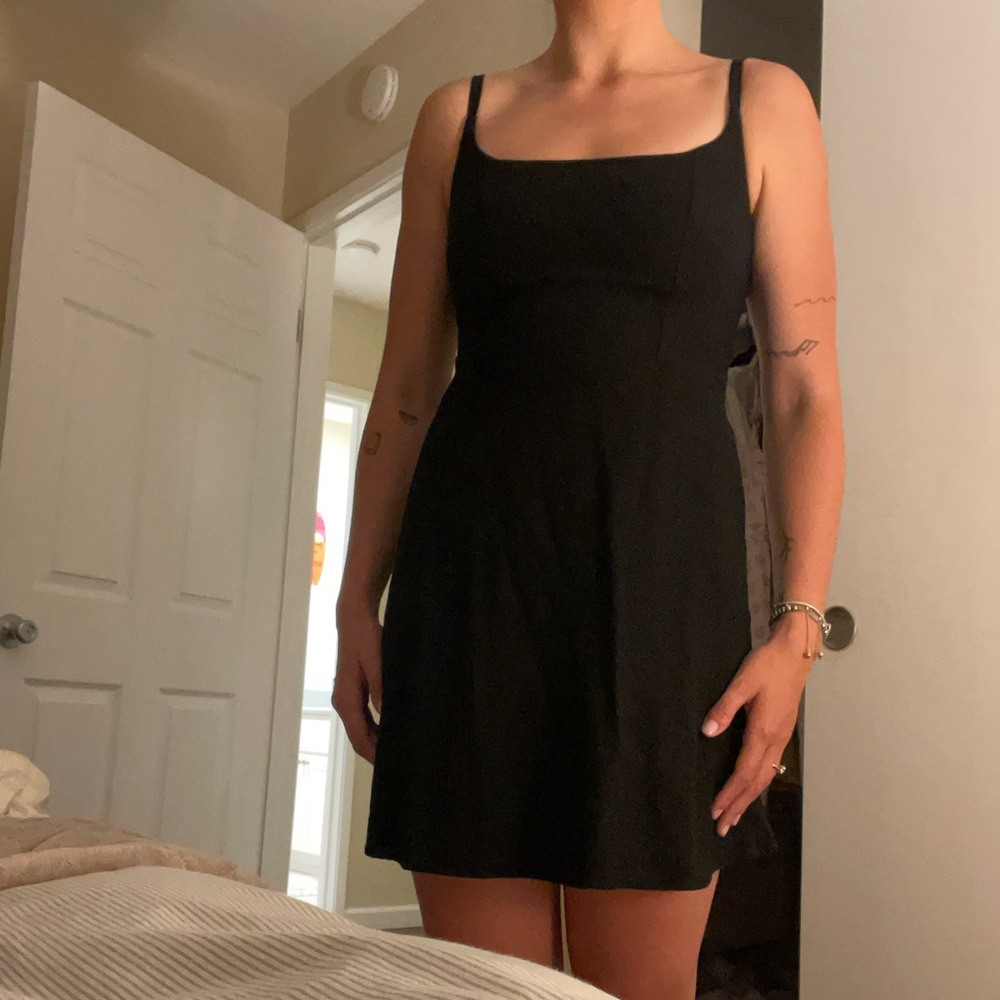 NWOT black linen dress from Old Navy.
